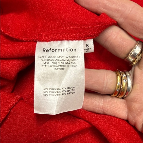 Reformation Red Mini Dress Size Small - Picture 10 of 11